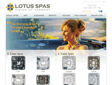 Tablet Screenshot of lotusspashottubs.com